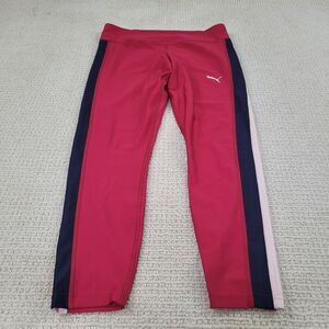 Puma‎ Pants Womens Medium Red Workout Gym Leggings Athletic Yoga Capri Stretch